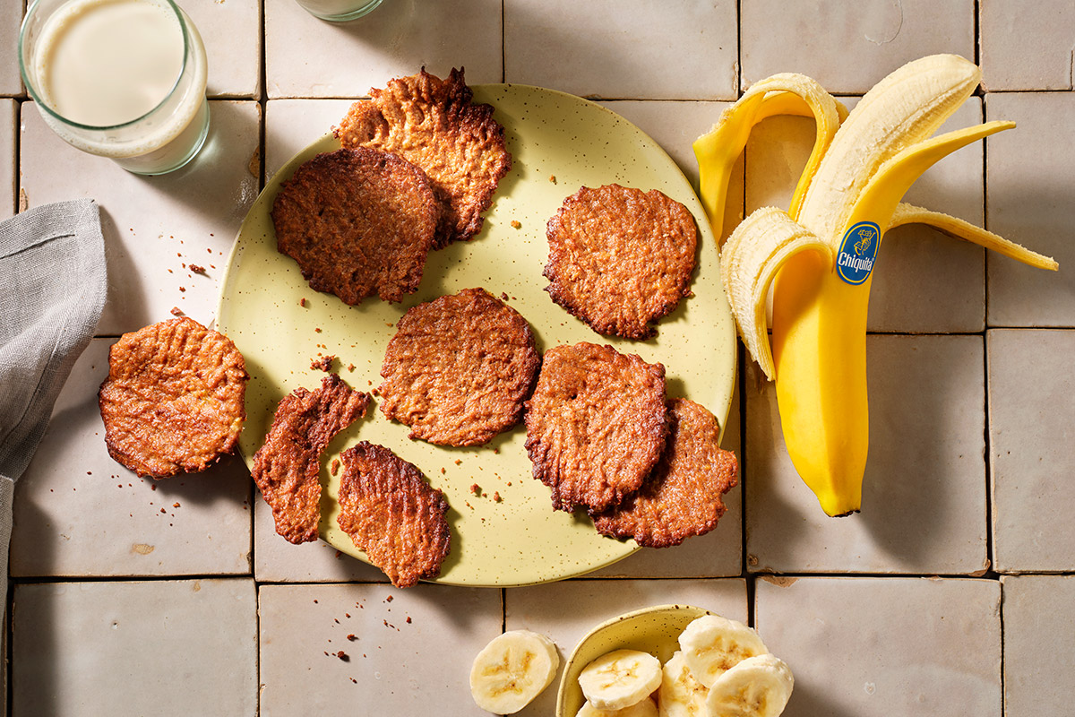 Veganska kakor med mandelsmör, banan och kokos