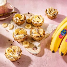 Goda havregrynsskålar med Chiquita-banan