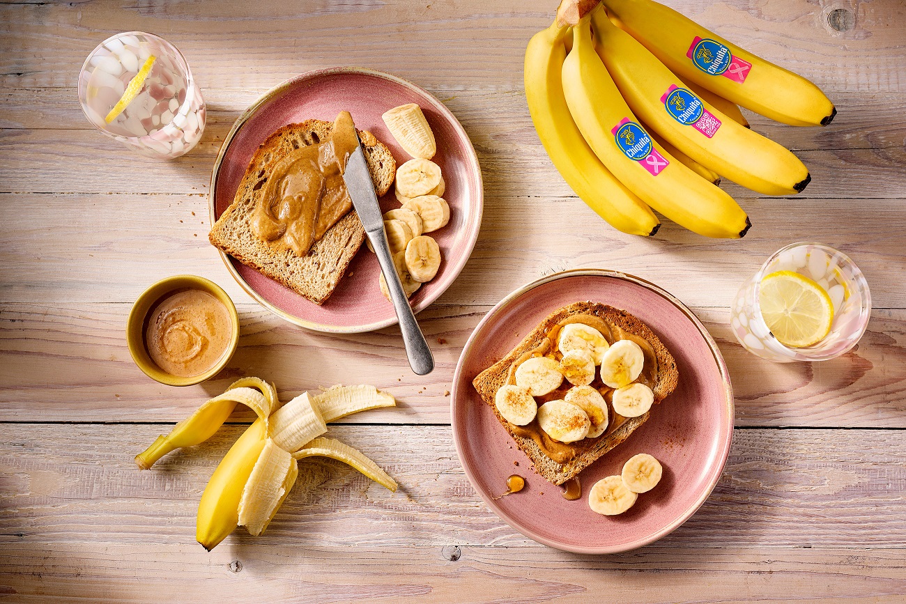 Chiquitas toast med banan och nötsmör
