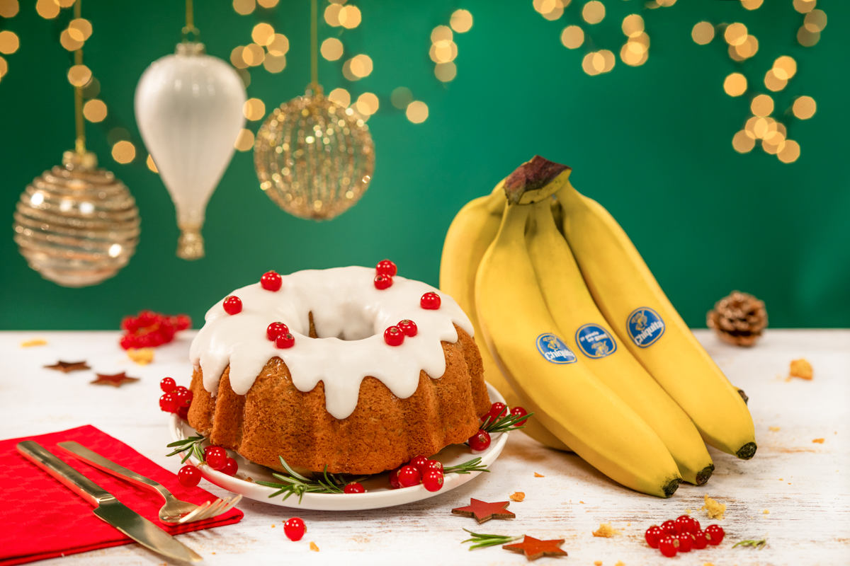 Festlig Chiquita Banana-sockerkaka