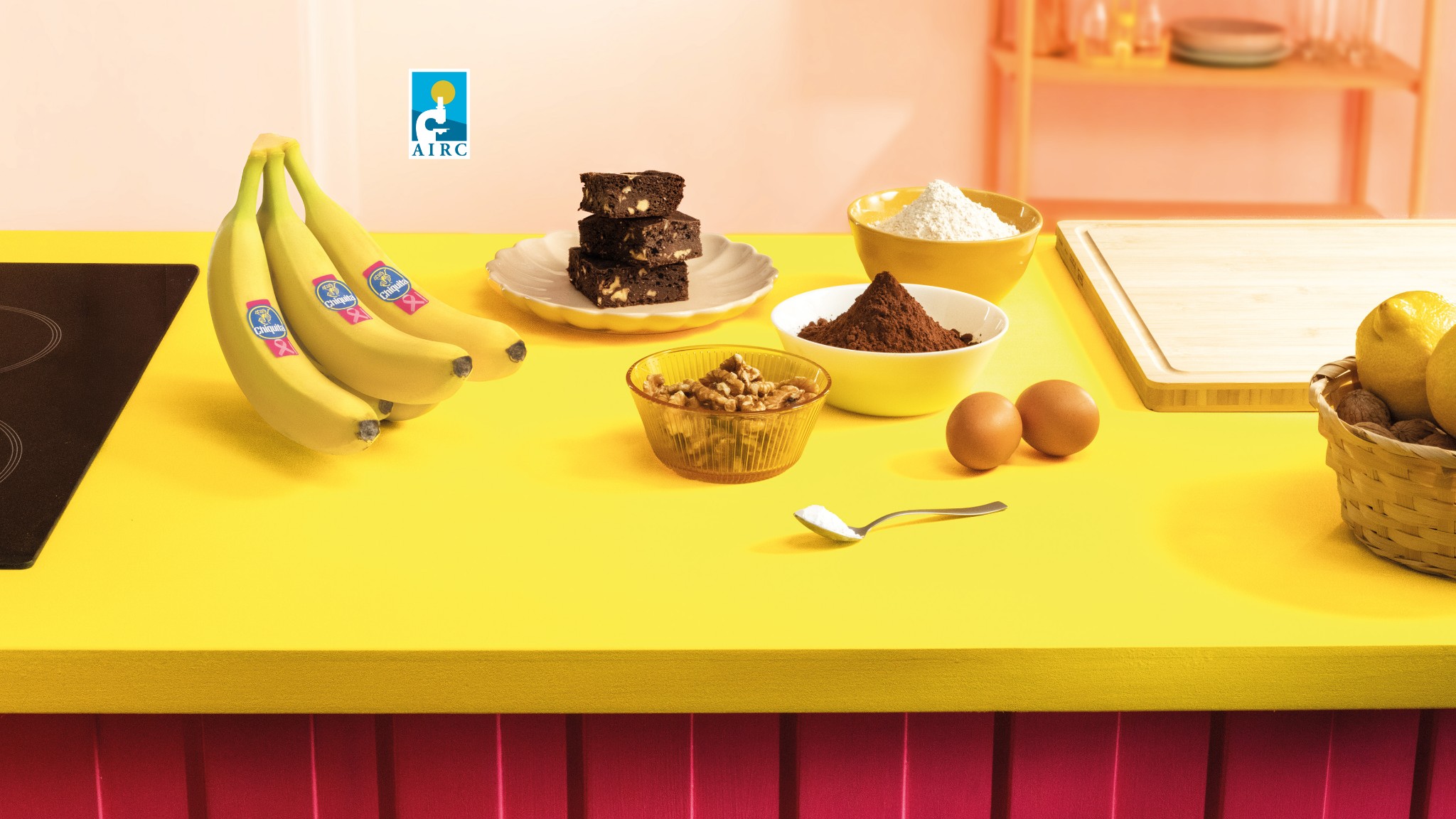 Chiquita Banana-brownies med osötad kakao